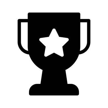 ödül vektörü glyph düz simgesi