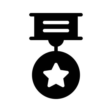 Madalya vektör düz simgesi