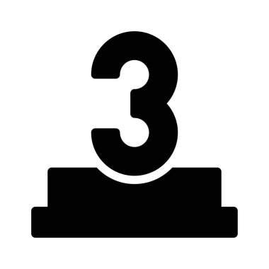 Kazanan vektör glyph düz simgesi