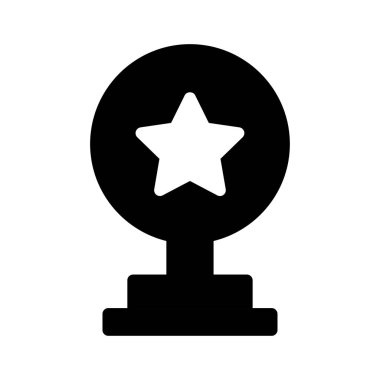 Kazanan vektör glyph düz simgesi