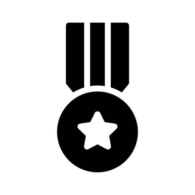 Madalya vektör düz simgesi