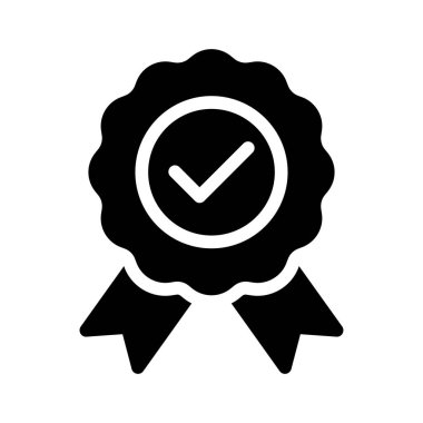 Madalya vektör düz simgesi