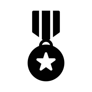 Madalya vektör düz simgesi