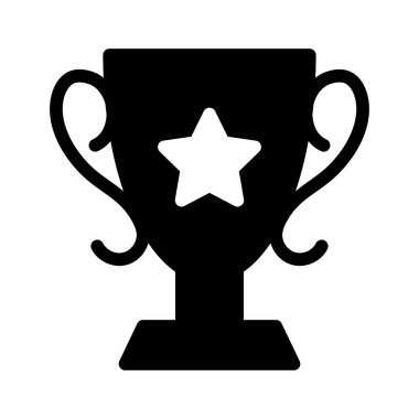 ödül vektörü glyph düz simgesi