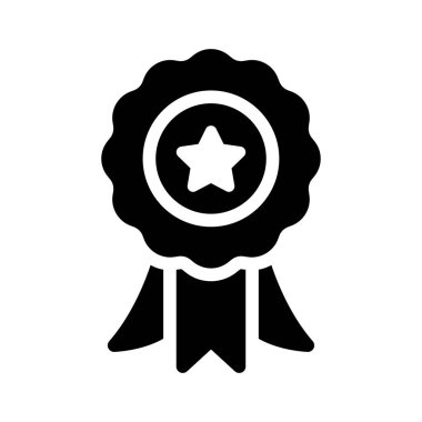 Kazanan vektör glyph düz simgesi