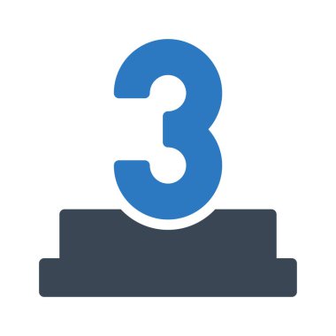 Kazanan sahne vektörü renk simgesi