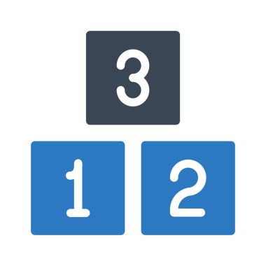 Podyum vektör renk simgesi