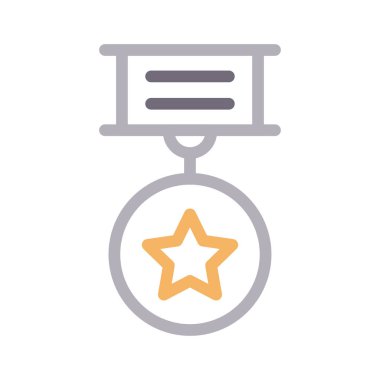 Madalya vektör renk çizgisi simgesi