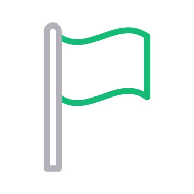 bayrak vektör renk çizgisi simgesi