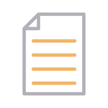 belge vektör renk çizgisi simgesi