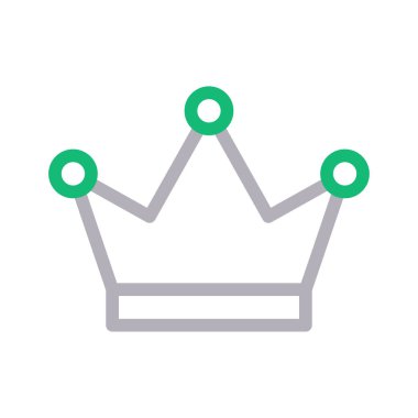 taç vektör renk çizgisi simgesi