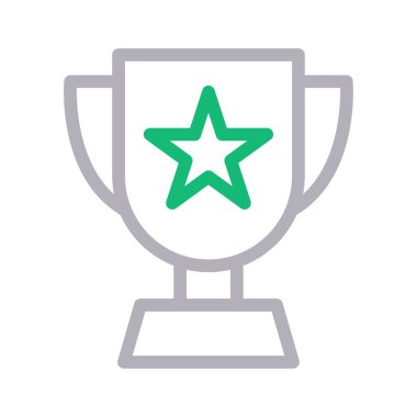 kupa vektör renk çizgisi simgesi