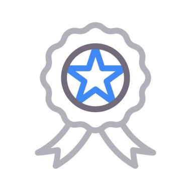 Madalya vektör renk çizgisi simgesi