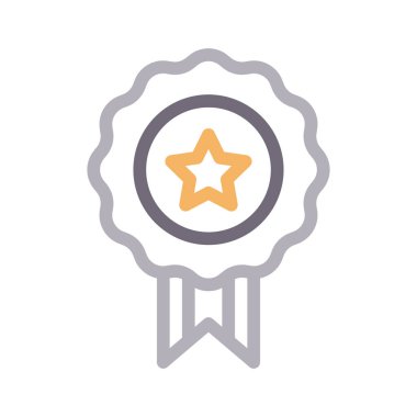 Madalya vektör renk çizgisi simgesi