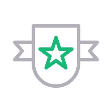 yıldız vektör renk çizgisi simgesi