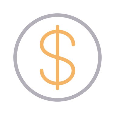 para vektörü renk çizgisi simgesi