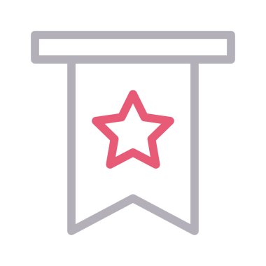 rozet vektör renk çizgisi simgesi