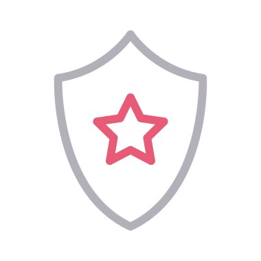 kalkan vektör renk çizgisi simgesi 