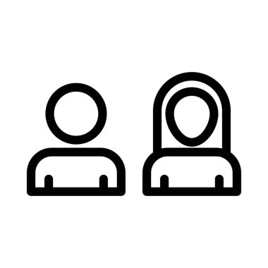 çift vektör ince çizgi simgesi 