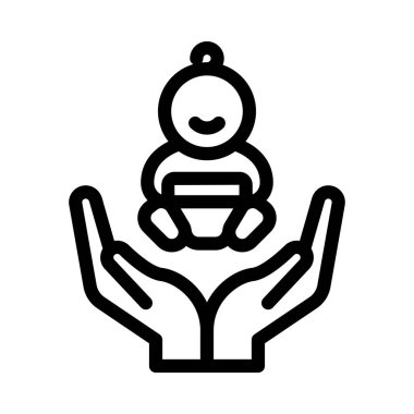 dikkat vektörü ince çizgi simgesi 