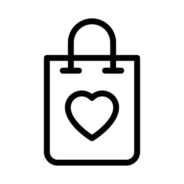 Alışveriş vektörü ince çizgi simgesi 