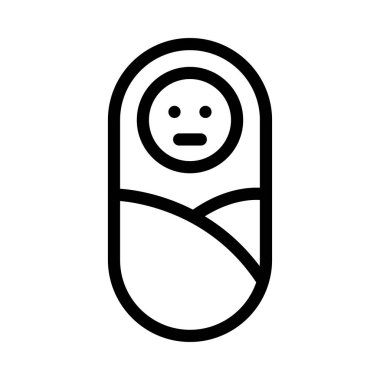 bebek vektör ince çizgi simgesi 