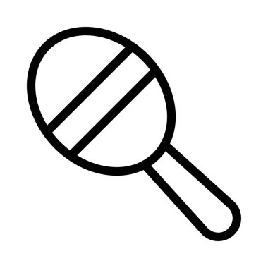 çıngırak vektörü ince çizgi simgesi 