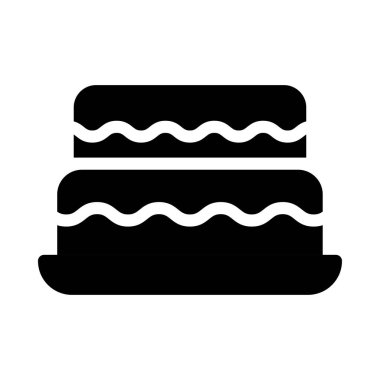 tatlı kek vektör düz simge 