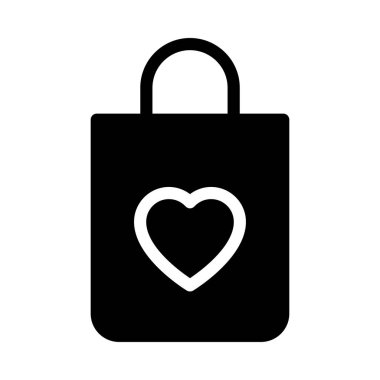 Alışveriş poşeti vektör düz simge 