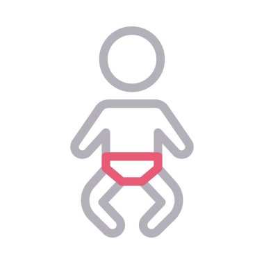 bebek düz çizgi simgesi 