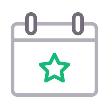 takvim düz renk çizgisi simgesi 