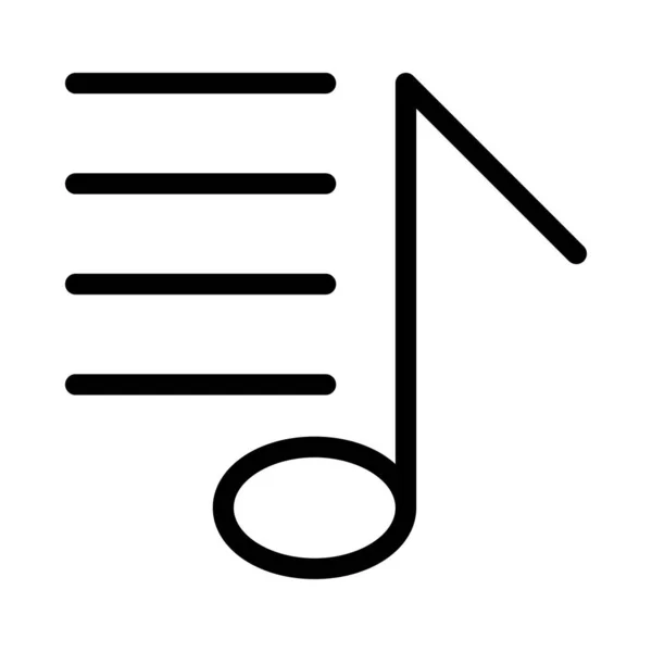 Musik Vektor Thin Line Symbol — Stockvektor