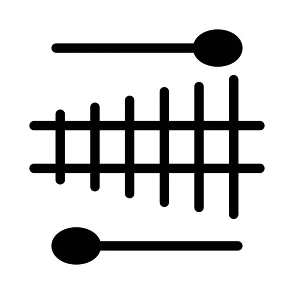 Musik Vektor Thin Line Symbol — Stockvektor