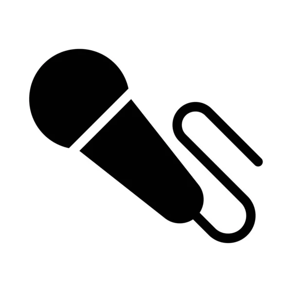 Speaker Vector Glyph Flat Icon — Stock Vector