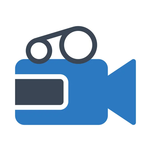 Camera Vector Glyph Color Icon — Stock Vector