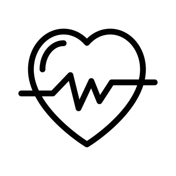 Heart Vector Thin Line Icon — Stock Vector