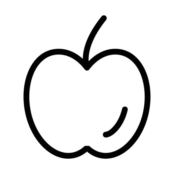 Fruit Vector Dunne Lijn Pictogram — Stockvector