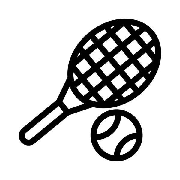 Διάνυσμα Τένις Εικονίδιο Λεπτή Γραμμή — Διανυσματικό Αρχείο
