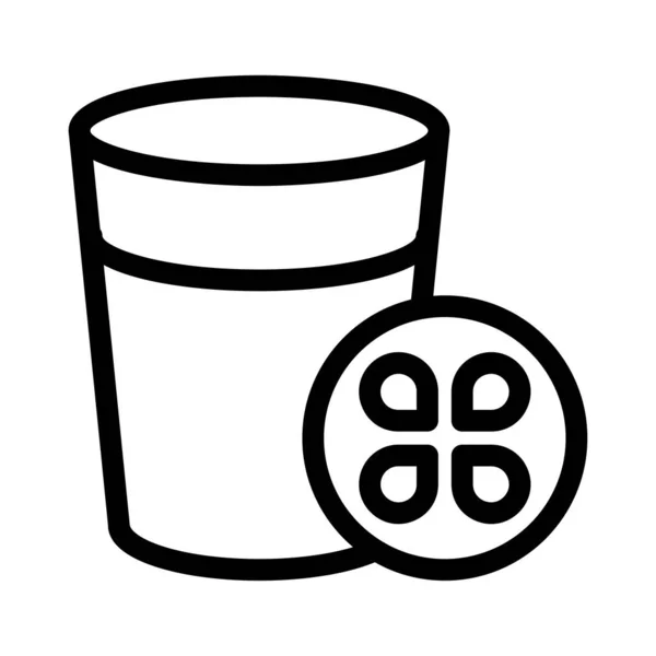 Juice Vector Thin Line Icon — Stock Vector