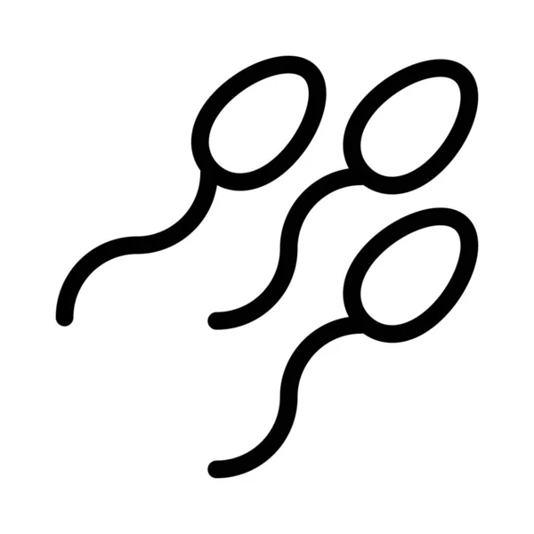 Sperma Vector Dunne Lijn Pictogram — Stockvector