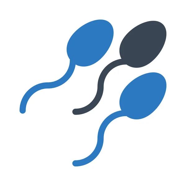 Icona Colori Del Glifo Vettoriale Dello Sperma — Vettoriale Stock