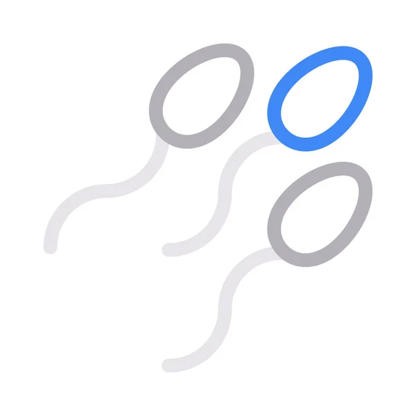 Vecteur Sperme Icône Couleur Plate — Image vectorielle