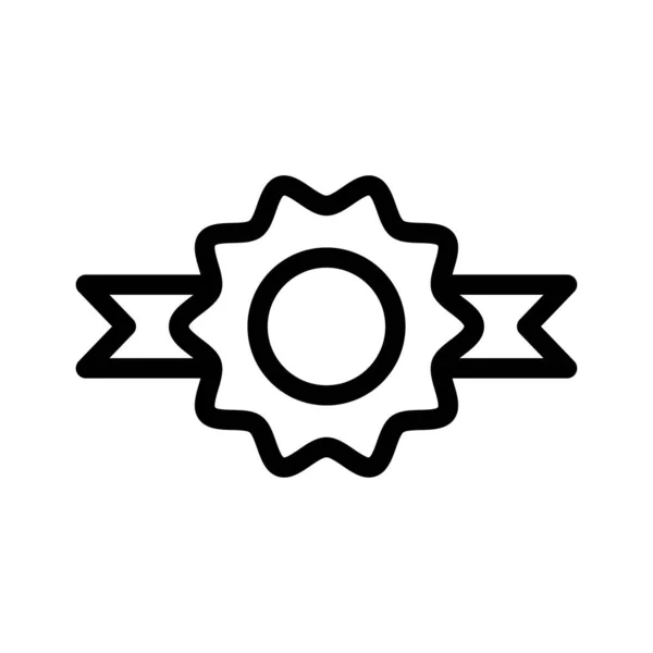 Medaille Vector Dunne Lijn Pictogram — Stockvector