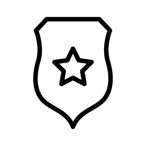 Ícone Linha Fina Vetor Emblema — Vetor de Stock