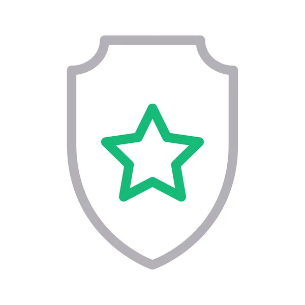 Badge Vector Kleur Lijn Pictogram — Stockvector