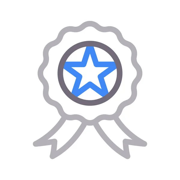Медаль Векторна Кольорова Лінія Значок — стоковий вектор