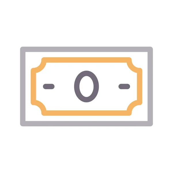 Cash Vector Color Line Icon — Stock Vector