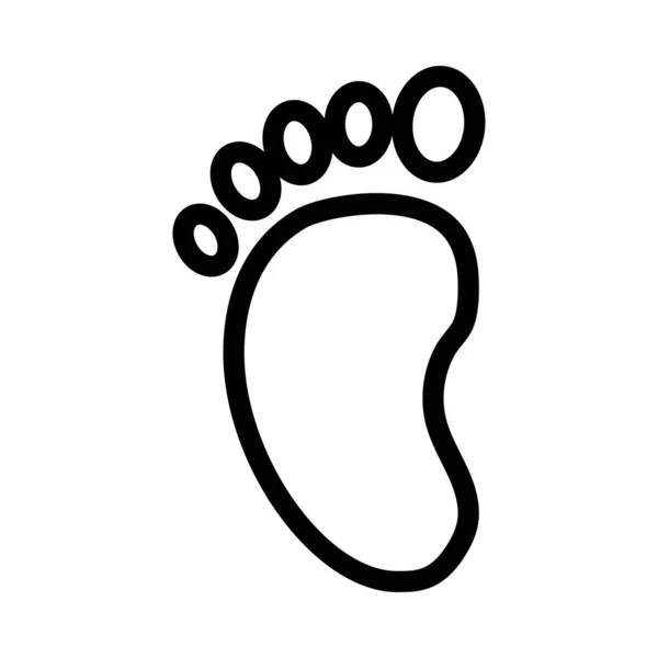 Barefoot Vector Thin Line Icon — 스톡 벡터