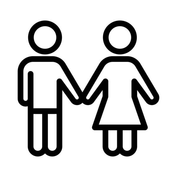 relationship vector thin line icon 