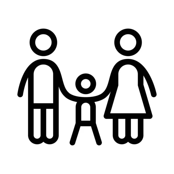 Parents Vector Thin Line Icon — Stock vektor